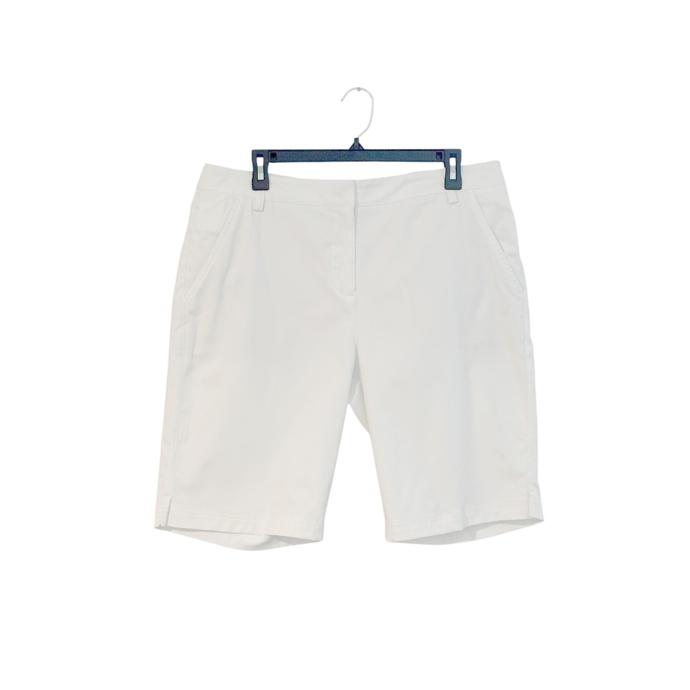 Puma Golf Shorts Size 14 White Flat Front Performance Athletic RN 62200 B6